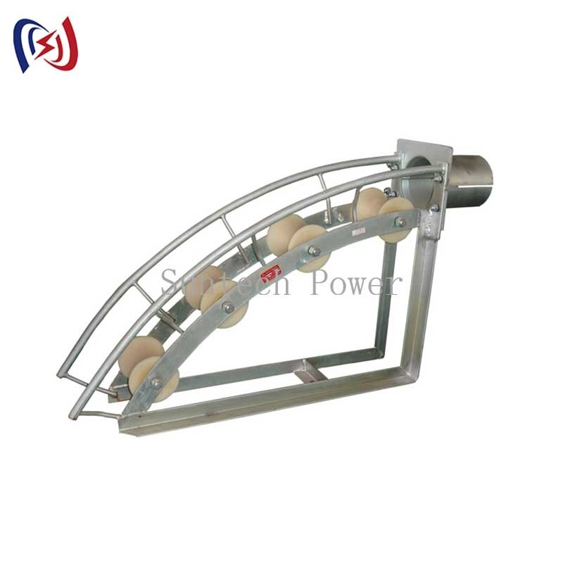 Cable Roller Pulley For Laying Cables Flexible Rotation MC Nylon Wheels 450mm Curvature Radius Lockable Protect From Damage