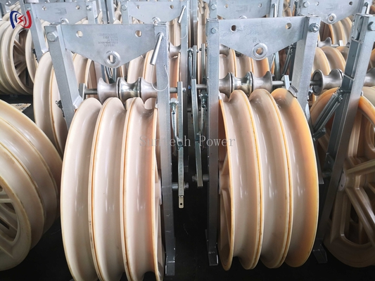 Anti Twisting 26KG  - 150KG Wire Stringing Blocks Nylon Large Rope Pulley