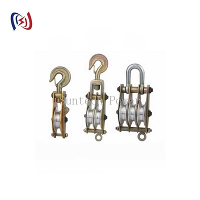 OEM Overhead Line Hoist Sheave Tackle Steel Sheaves Cable Pulley Block  Aluminium Alloy