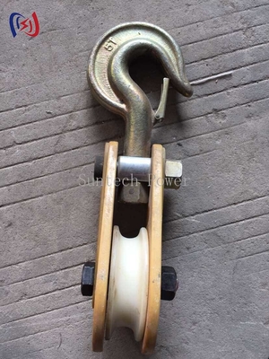 Insulated Hoisting Tackle Epoxy Resin Plate Nylon Sheave Rope Hoist Block And Tackle